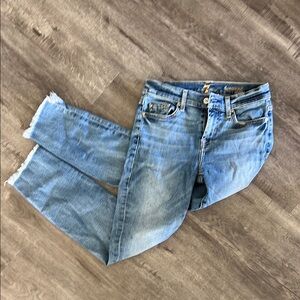 7 For All Mankind Light Blue Straight Leg Jeans